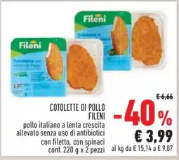 Conad COTOLETTE DI POLLO FILENI offerta