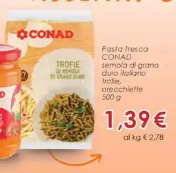 Conad CONAD Trofie di semola di grano duro offerta