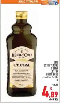 Conad Olio Extra Vergine di Oliva L'Extra Costa d'Oro offerta