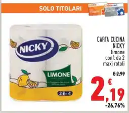 Conad CARTA CUCINA NICKY offerta
