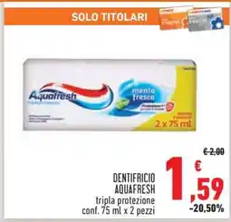 Conad DENTIFRICIO AQUAFRESH offerta
