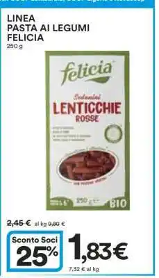 Coop LINEA PASTA AI LEGUMI FELICIA offerta