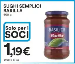 Coop Sughi Semplici Barilla offerta
