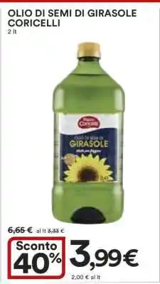 Coop Olio di Semi di Girasole Coricelli offerta