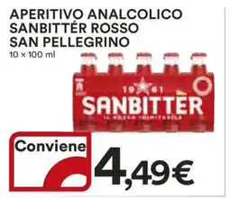 Coop APERITIVO ANALCOLICO SANBITTÈR ROSSO SAN PELLEGRINO offerta