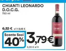 Coop CHIANTI LEONARDO D.O.C.G offerta