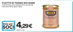 Coop FILETTO DI TONNO RIO MARE offerta
