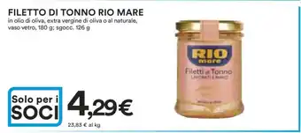 Coop FILETTO DI TONNO RIO MARE offerta