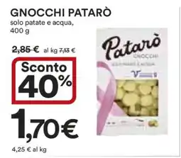 Coop Gnocchi Patarò offerta