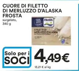 Coop CUORE DI FILETTO DI MERLUZZO D’ALASKA FROSTA offerta