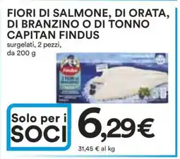 Coop FIORI DI SALMONE, DI ORATA, DI BRANZINO O DI TONNO CAPITAN FINDUS offerta