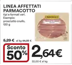 Coop Linea Affettati Parmacotto offerta