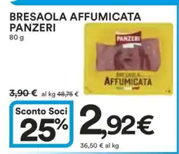 Coop Bresaola Affumicata Panzeri offerta
