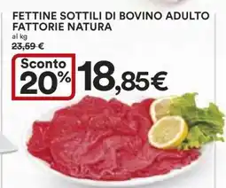 Coop Fettine Sottili di Bovino Adulto Fattorie Natura offerta