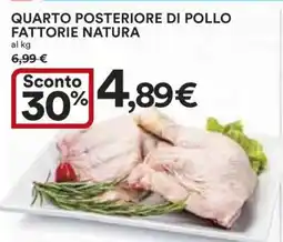 Coop Quarto Posteriore di Pollo Fattorie Natura offerta