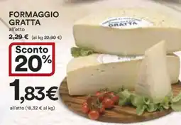 Coop FORMAGGIO GRATTA offerta