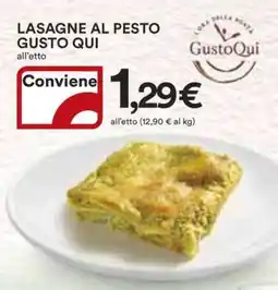 Coop LASAGNE AL PESTO GUSTO QUI offerta