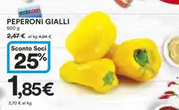 Coop PEPERONI GIALLI offerta