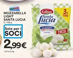 Coop MOZZARELLA LIGHT SANTA LUCIA offerta