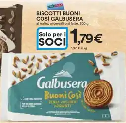 Coop BISCOTTI BUONI COSÌ GALBUSERA offerta
