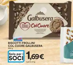 Coop BISCOTTI FROLLINI COL CUORE GALBUSERA offerta