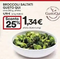 Coop BROCCOLI SALTATI GUSTO QUI offerta
