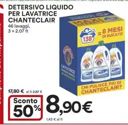 Coop DETERSIVO LIQUIDO PER LAVATRICE CHANTECLAIR offerta