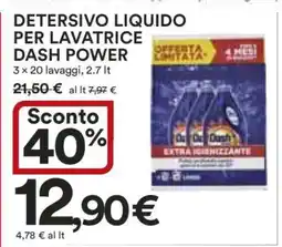 Coop Detersivo Liquido per Lavatrice Dash Power offerta