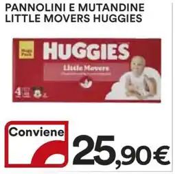 Coop PANNOLINI E MUTANDINE LITTLE MOVERS HUGGIES offerta