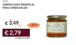 Prezzemolo e Vitale Campisi sugo pronto al pesce spada offerta