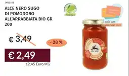 Prezzemolo e Vitale Alce nero sugo di pomodoro all'arrabbiata bio offerta