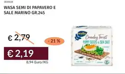 Prezzemolo e Vitale Wasa semi di papavero e sale marino offerta