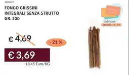 Prezzemolo e Vitale Fongo grissini integrali senza strutto offerta
