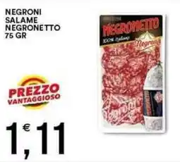Vantaggio Cash&Carry Negroni salame negronetto offerta