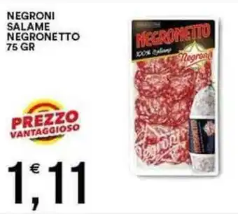 Vantaggio Cash&Carry Negroni salame negronetto offerta