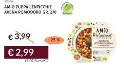 Prezzemolo e Vitale Amio zuppa lenticchie avena pomodoro offerta