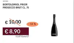 Prezzemolo e Vitale Bortolomiol prior prosecco brut offerta