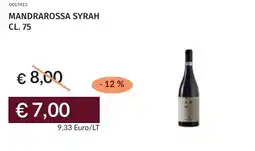 Prezzemolo e Vitale Mandrarossa syrah offerta