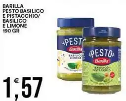 Vantaggio Cash&Carry Barilla pesto basilico e pistacchio/ basilico e limone offerta