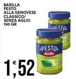 Vantaggio Cash&Carry Barilla pesto alla genovese classico/ senza aglio offerta