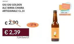Prezzemolo e Vitale Giu giu golden ale birra chiara artigianale offerta