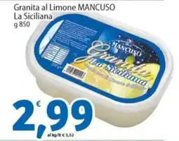 Sidis Granita al Limone MANCUSO La Siciliana offerta