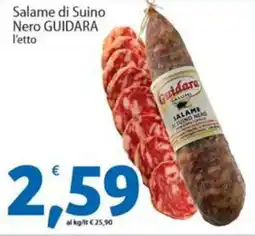 Sidis Salame di Suino Nero GUIDARA l'etto offerta
