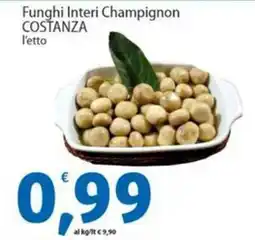 Sidis Funghi Interi Champignon COSTANZA l'etto offerta