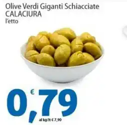 Sidis Olive Verdi Giganti Schiacciate CALACIURA l'etto offerta