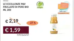 Prezzemolo e Vitale Le eccellenze p&v frullato di pere bio offerta