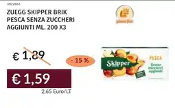 Prezzemolo e Vitale Zuegg skipper brik pesca senza zuccheri aggiunti offerta