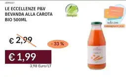 Prezzemolo e Vitale Le eccellenze p&v bevanda alla carota bio offerta