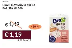 Prezzemolo e Vitale Orasi bevanda di avena barista offerta