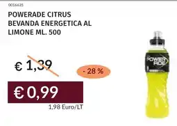Prezzemolo e Vitale Powerade citrus bevanda energetica al limone offerta